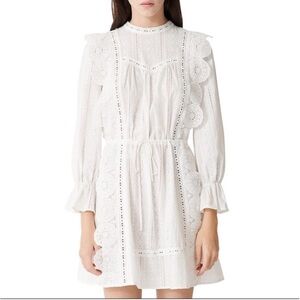 Maje Ravia Lace Scallop Dress